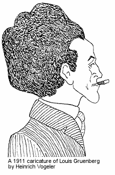 A 1911 caricature of Louis Gruenberg