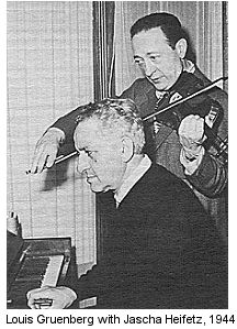 Louis Gruenberg and Jascha Heifetz, 1944